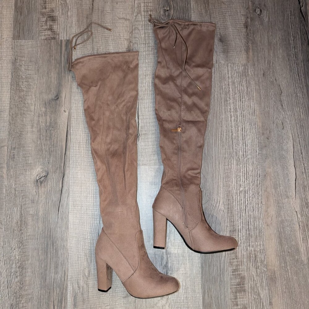 Knee-High Suede Boots